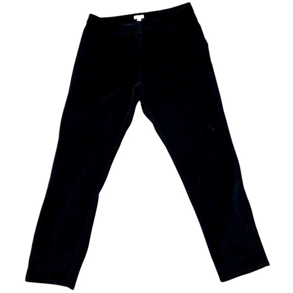 J. JILL Black Fine Wale Corduroy Stretch Pants Women's Size 14 - Picture 1 of 12